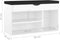 vidaXL - Schoenenbank - met - kussen - 80x30x47 - cm - bewerkt - hout - hoogglans - wit
