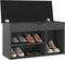 vidaXL - Schoenenbank - met - kussen - 80x30x47 - cm - bewerkt - hout - grijs