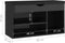 vidaXL - Schoenenbank - met - kussen - 80x30x47 - cm - hout - hoogglans - zwart
