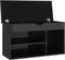 vidaXL - Schoenenbank - met - kussen - 80x30x47 - cm - hout - hoogglans - zwart