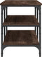 vidaXL - Schoenenbankje - 100x38,5x49 - cm - bewerkt - hout - bruin - eikenkleur