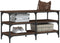 vidaXL - Schoenenbankje - 100x38,5x49 - cm - bewerkt - hout - bruin - eikenkleur
