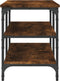 vidaXL - Schoenenbankje - 100x38,5x49 - cm - bewerkt - hout - gerookt - eikenkleurig