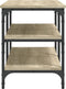 vidaXL - Schoenenbankje - 100x38,5x49 - cm - bewerkt - hout - sonoma - eikenkleurig