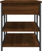 vidaXL - Schoenenbankje - 100x42,5x50 - cm - bewerkt - hout - bruin - eikenkleur