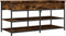 vidaXL - Schoenenbankje - 100x42,5x50 - cm - bewerkt - hout - gerookt - eikenkleurig