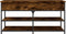 vidaXL - Schoenenbankje - 100x42,5x50 - cm - bewerkt - hout - gerookt - eikenkleurig