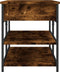 vidaXL - Schoenenbankje - 100x42,5x50 - cm - bewerkt - hout - gerookt - eikenkleurig