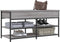 vidaXL - Schoenenbankje - 100x42,5x50 - cm - bewerkt - hout - grijs - sonoma - eiken
