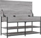 vidaXL - Schoenenbankje - 100x42,5x50 - cm - bewerkt - hout - grijs - sonoma - eiken