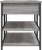 vidaXL - Schoenenbankje - 100x42,5x50 - cm - bewerkt - hout - grijs - sonoma - eiken