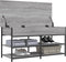 vidaXL - Schoenenbankje - 100x42,5x50 - cm - bewerkt - hout - grijs - sonoma - eiken