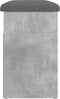vidaXL - Schoenenbankje - 62x32x50 - cm - bewerkt - hout - betongrijs
