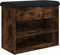 vidaXL - Schoenenbankje - 62x32x50 - cm - bewerkt - hout - gerookt - eikenkleurig