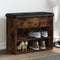 vidaXL - Schoenenbankje - 62x32x50 - cm - bewerkt - hout - gerookt - eikenkleurig