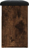 vidaXL - Schoenenbankje - 62x32x50 - cm - bewerkt - hout - gerookt - eikenkleurig