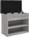 vidaXL - Schoenenbankje - 62x32x50 - cm - bewerkt - hout - grijs - sonoma