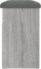 vidaXL - Schoenenbankje - 62x32x50 - cm - bewerkt - hout - grijs - sonoma