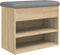 vidaXL - Schoenenbankje - 62x32x50 - cm - bewerkt - hout - sonoma - eikenkleurig