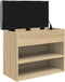 vidaXL - Schoenenbankje - 62x32x50 - cm - bewerkt - hout - sonoma - eikenkleurig