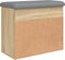 vidaXL - Schoenenbankje - 62x32x50 - cm - bewerkt - hout - sonoma - eikenkleurig