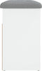 vidaXL - Schoenenbankje - 62x32x50 - cm - bewerkt - hout - wit