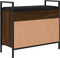 vidaXL - Schoenenbankje - 65,5x32x57,5 - cm - bewerkt - hout - bruin - eikenkleur