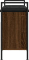 vidaXL - Schoenenbankje - 65,5x32x57,5 - cm - bewerkt - hout - bruin - eikenkleur