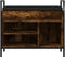 vidaXL - Schoenenbankje - 65,5x32x57,5cm - bewerkt - hout - gerookt - eikenkleurig