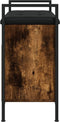 vidaXL - Schoenenbankje - 65,5x32x57,5cm - bewerkt - hout - gerookt - eikenkleurig