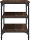 vidaXL - Schoenenbankje - 70x38,5x49 - cm - bewerkt - hout - bruin - eikenkleur