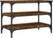 vidaXL - Schoenenbankje - 70x38,5x49 - cm - bewerkt - hout - gerookt - eikenkleurig