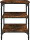 vidaXL - Schoenenbankje - 70x38,5x49 - cm - bewerkt - hout - gerookt - eikenkleurig