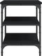 vidaXL - Schoenenbankje - 70x38,5x49 - cm - bewerkt - hout - zwart