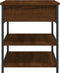 vidaXL - Schoenenbankje - 70x42,5x50 - cm - bewerkt - hout - bruin - eikenkleur