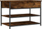 vidaXL - Schoenenbankje - 70x42,5x50 - cm - bewerkt - hout - gerookt - eikenkleurig