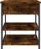 vidaXL - Schoenenbankje - 70x42,5x50 - cm - bewerkt - hout - gerookt - eikenkleurig