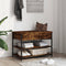vidaXL - Schoenenbankje - 70x42,5x50 - cm - bewerkt - hout - gerookt - eikenkleurig