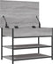 vidaXL - Schoenenbankje - 70x42,5x50 - cm - bewerkt - hout - grijs - sonoma - eiken