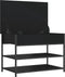 vidaXL - Schoenenbankje - 70x42,5x50 - cm - bewerkt - hout - zwart
