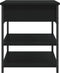 vidaXL - Schoenenbankje - 70x42,5x50 - cm - bewerkt - hout - zwart