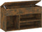 vidaXL - Schoenenbankje - 80x30x45 - cm - bewerkt - hout - gerookt - eikenkleurig