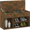 vidaXL - Schoenenbankje - 80x30x45 - cm - bewerkt - hout - gerookt - eikenkleurig
