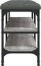vidaXL - Schoenenbankje - 82x32x47 - cm - bewerkt - hout - grijs - sonoma - eikenkleur