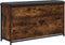 vidaXL - Schoenenbankje - met - klaplade - 102x32x56 - cm - gerookt - eikenkleurig
