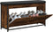 vidaXL - Schoenenbankje - met - klaplade - 102x32x56 - cm - gerookt - eikenkleurig