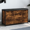 vidaXL - Schoenenbankje - met - klaplade - 102x32x56 - cm - gerookt - eikenkleurig