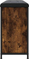 vidaXL - Schoenenbankje - met - klaplade - 102x32x56 - cm - gerookt - eikenkleurig