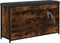 vidaXL - Schoenenbankje - met - klaplade - 102x32x56 - cm - gerookt - eikenkleurig