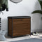vidaXL - Schoenenbankje - met - klaplade - 62x32x56 - cm - bruin - eikenkleur